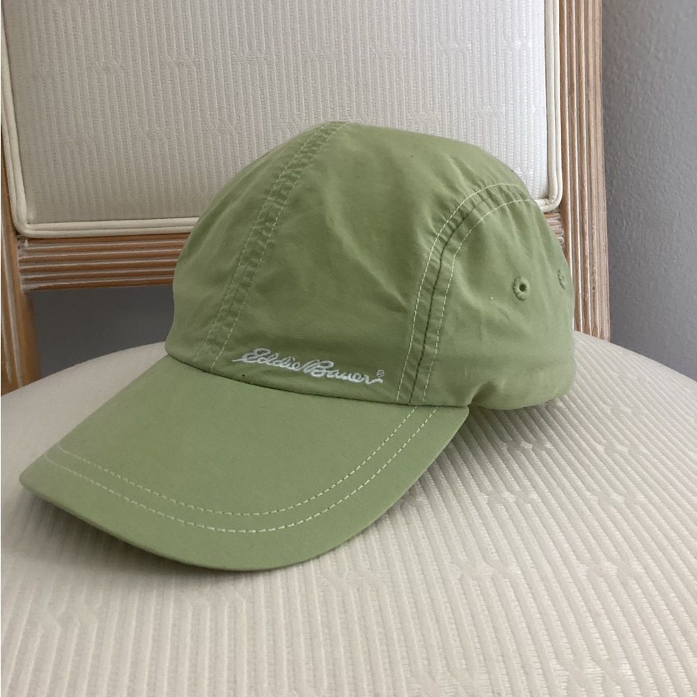 EDDIE BAUER hat baseball cap One Sz green EUC lightweight fast drying